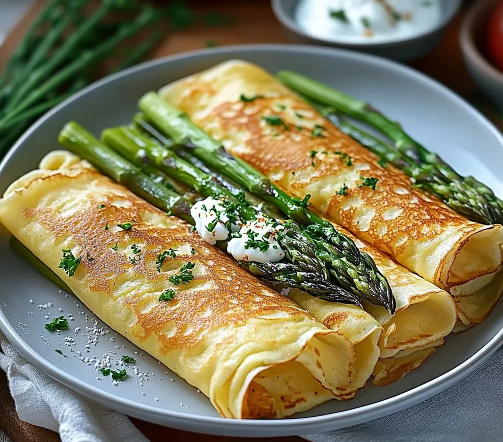 ASPARAGUS CREPES MORNAY