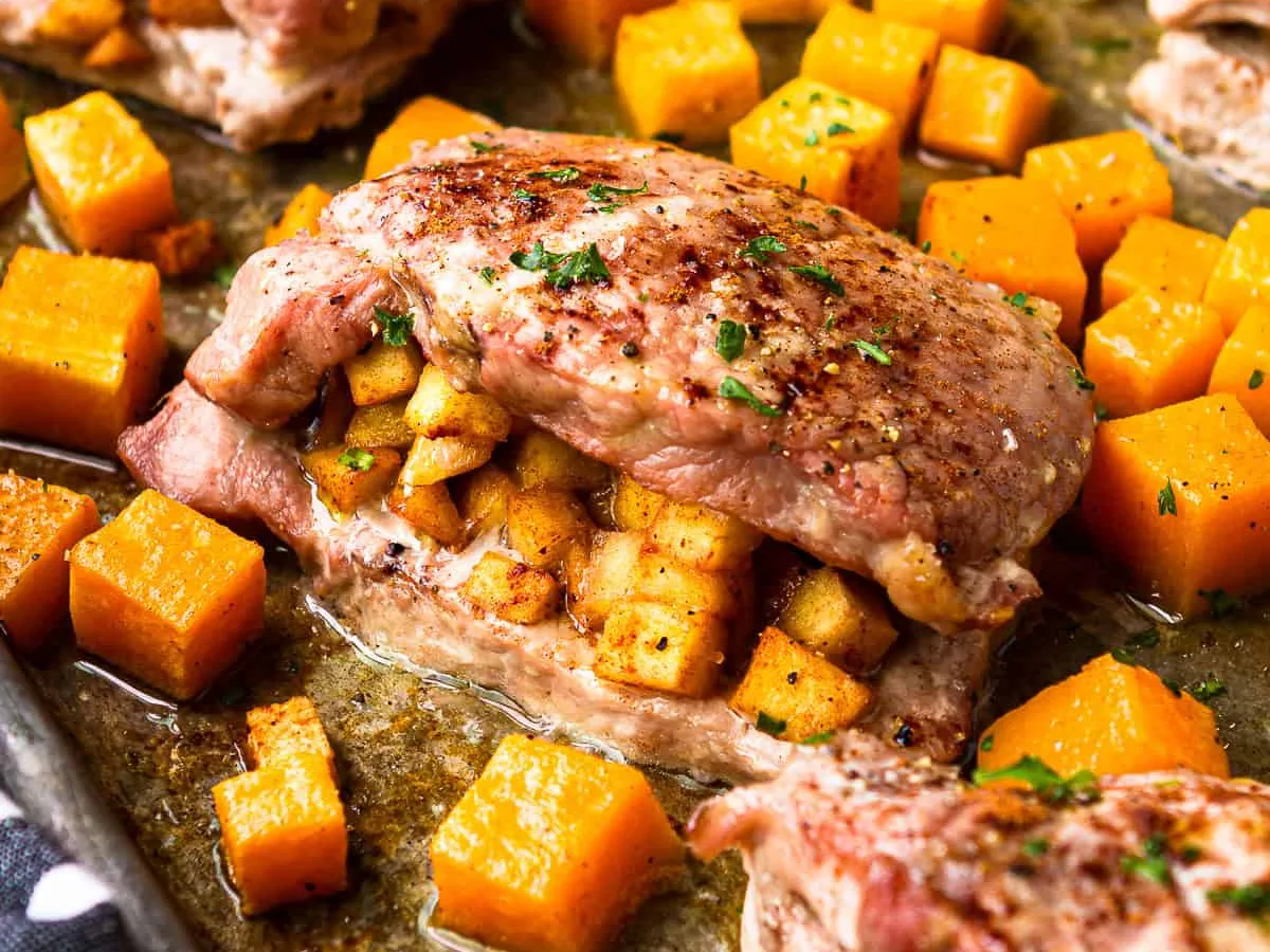 Autumn Pork Chops with Acorn Squash