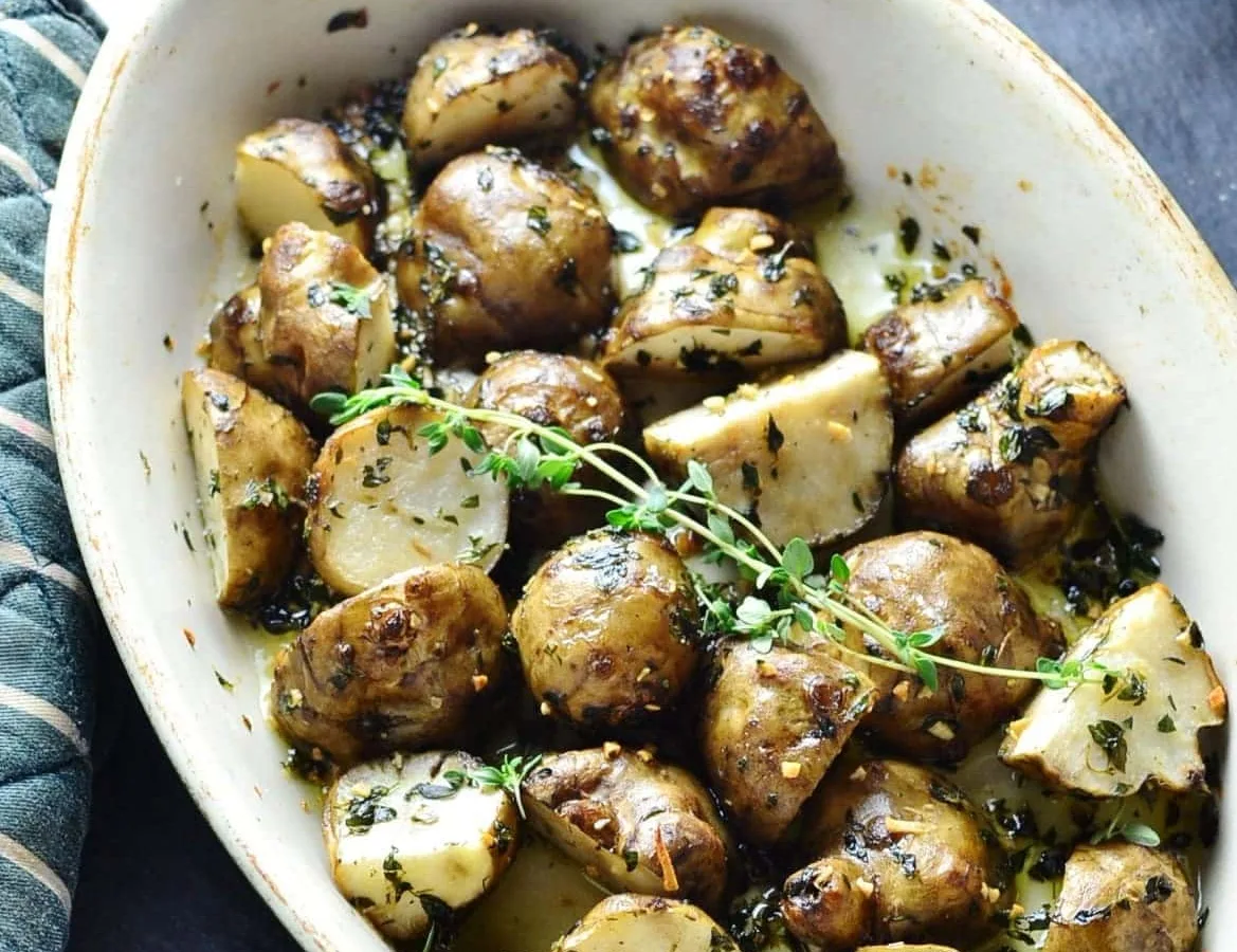 Baked Jerusalem Artichokes, Breadcrumbs, Thyme and Lemon