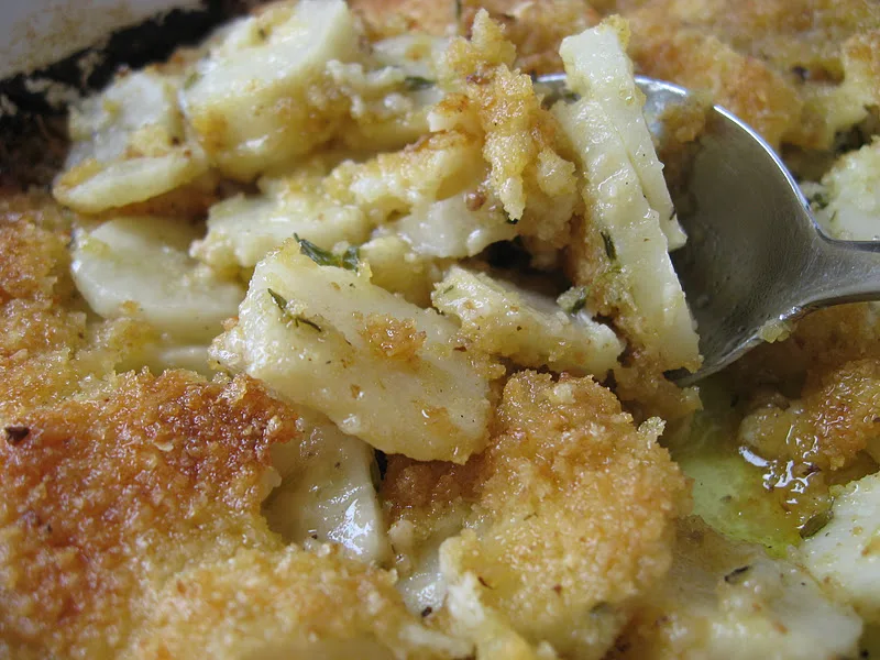 Baked Jerusalem Artichokes with Bread Crumbs, Thyme and Lemon