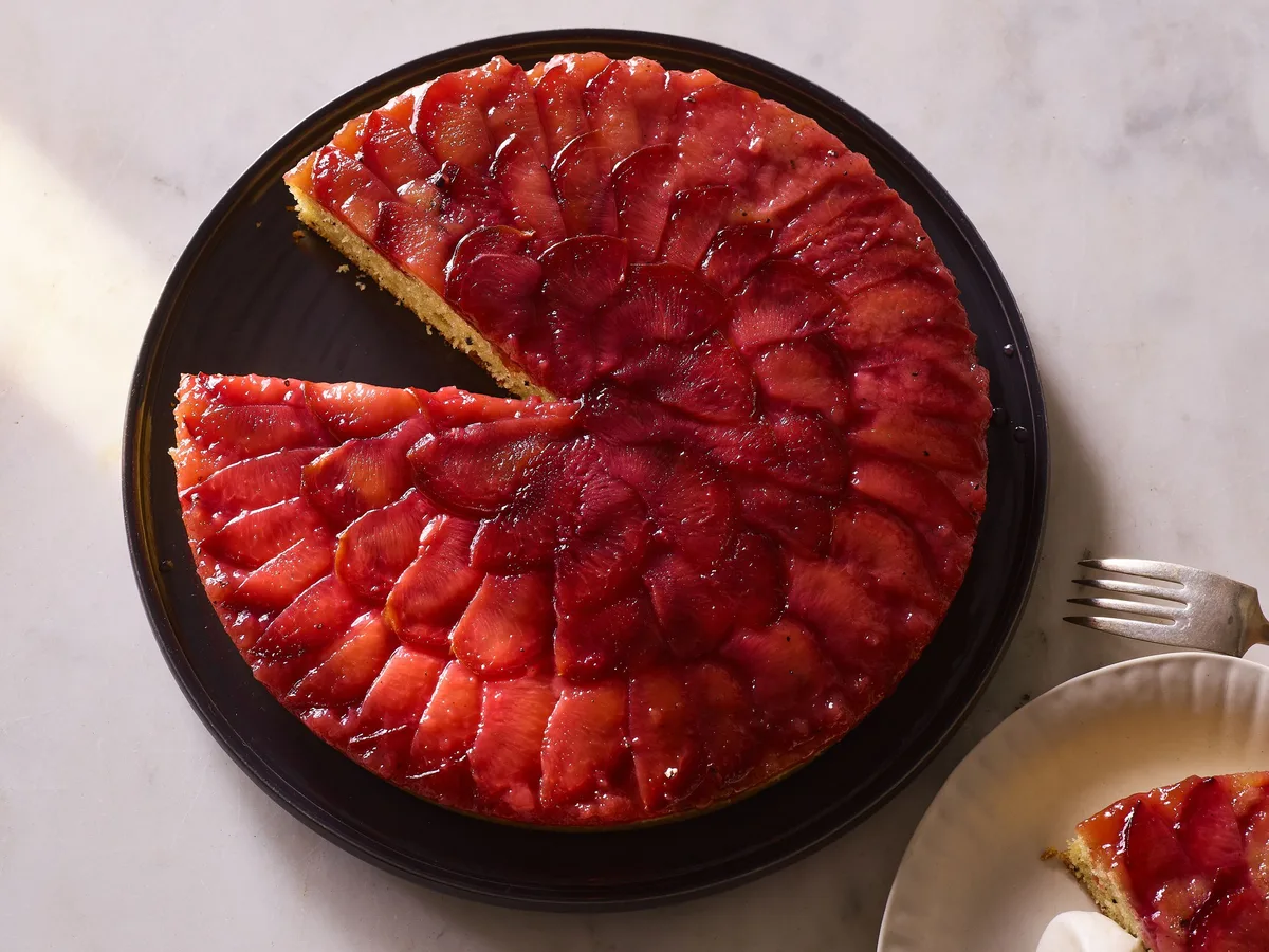 Caramelized Upside-Down Plum Tart