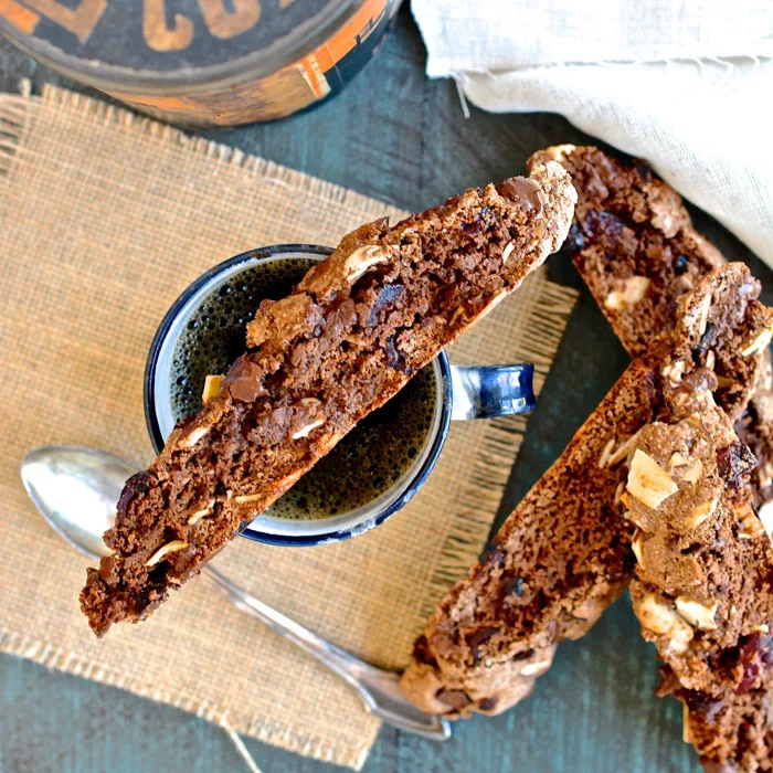 Dried Cherry Chocolate Biscotti