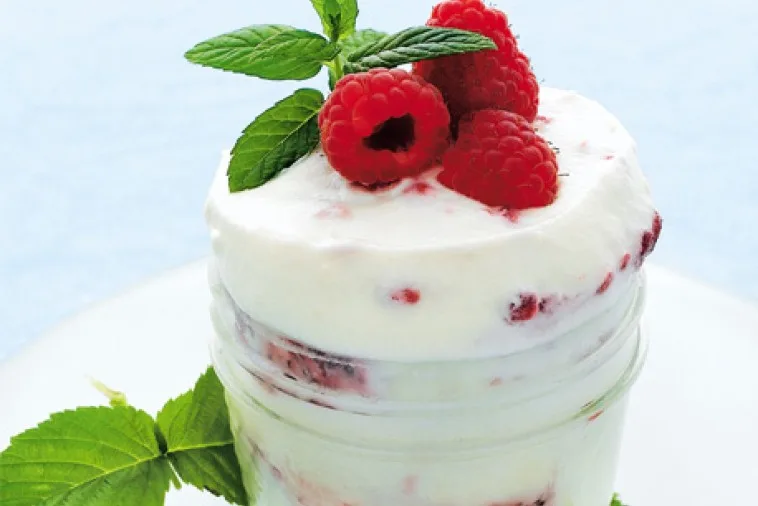 Frozen Raspberry and Macaroon Souffle