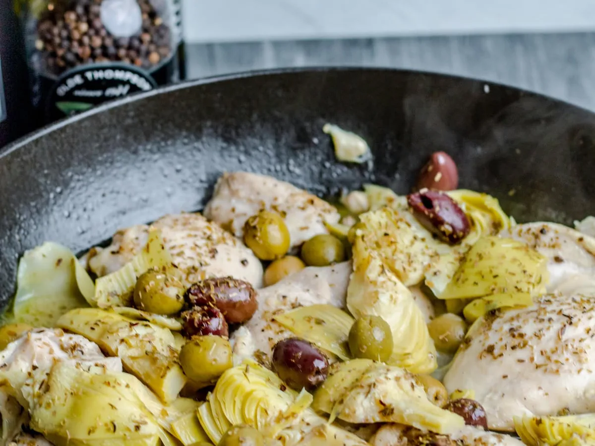 Greek Chicken with Artichokes (Kottopoulo me