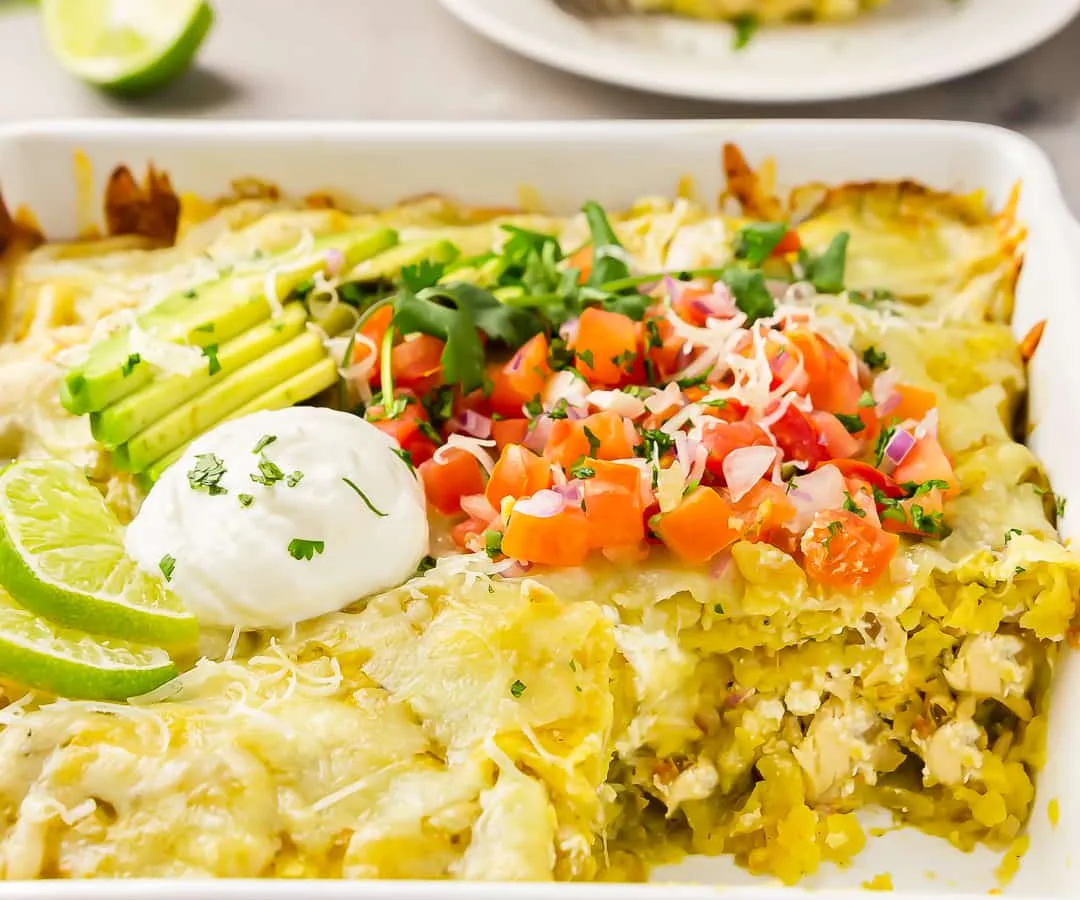 Green Chile Enchilada Casserole