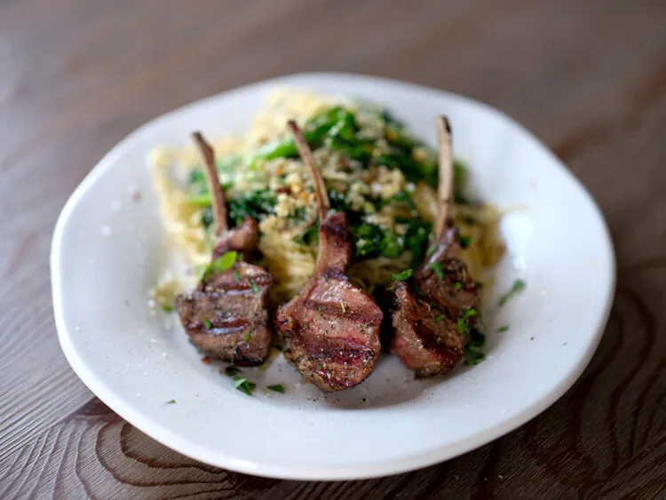 Grilled Lamb Pasta Salad With A Roasted Garlic Vinaigrette