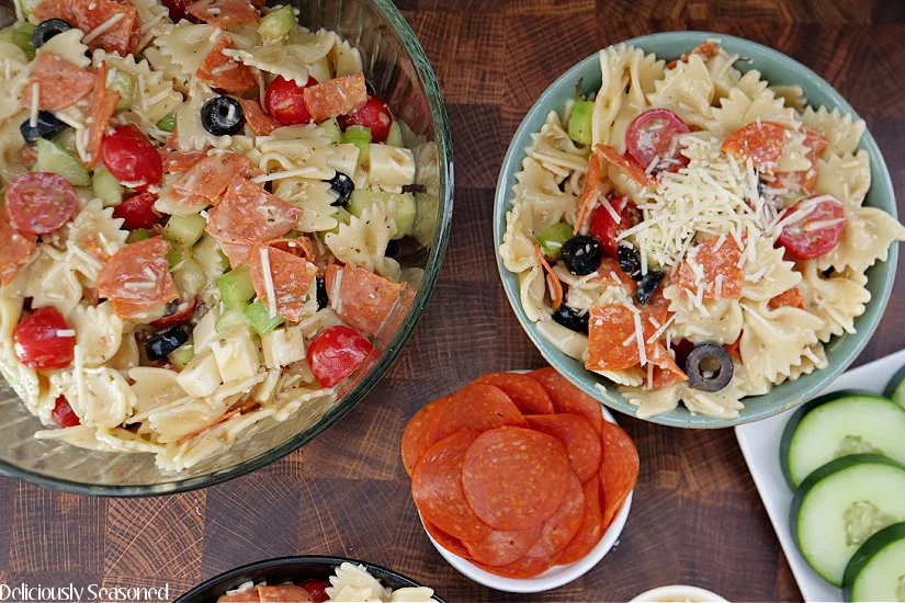 Layered Picnic Pasta Salad