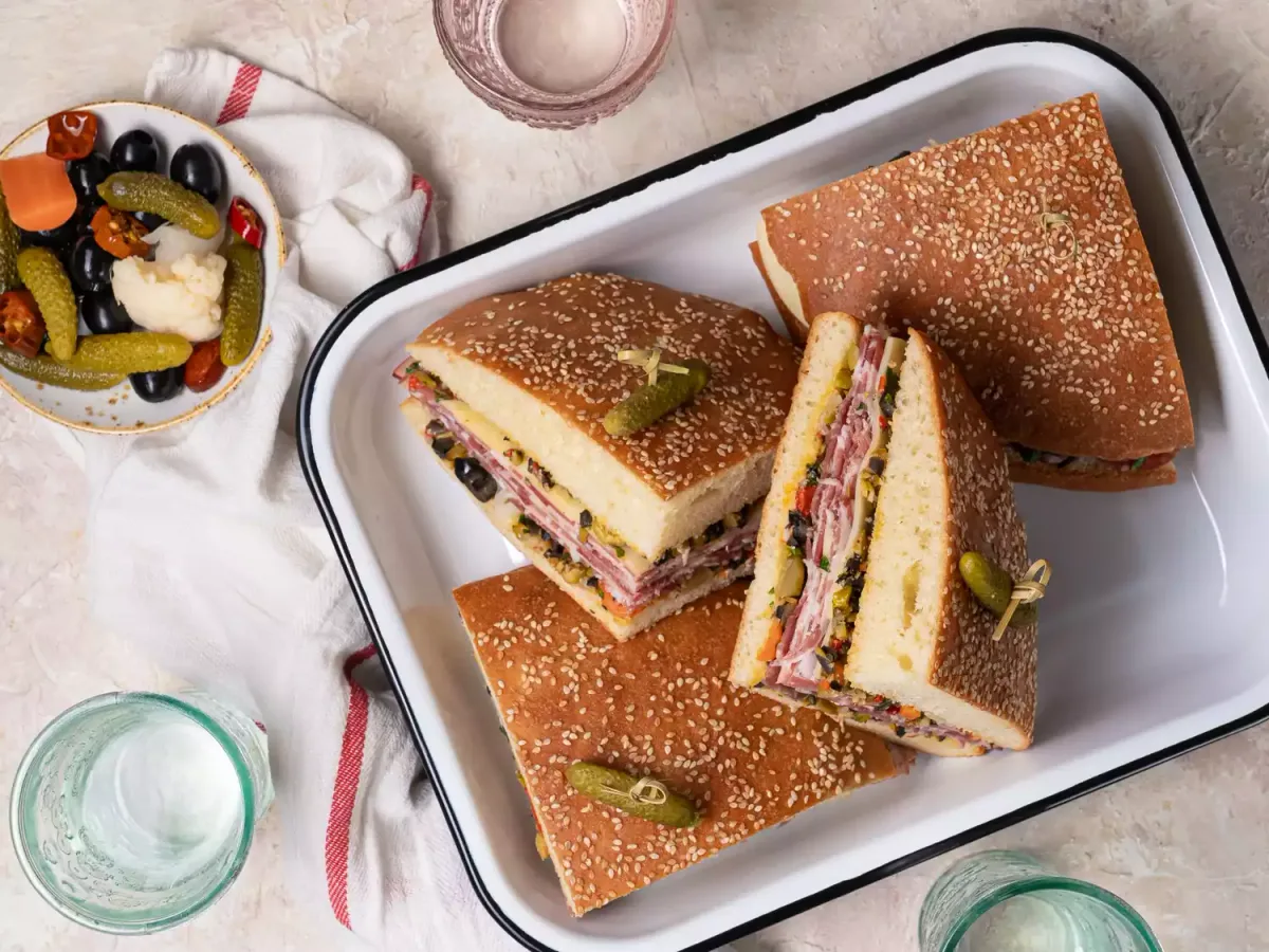 Muffuletta Pizza