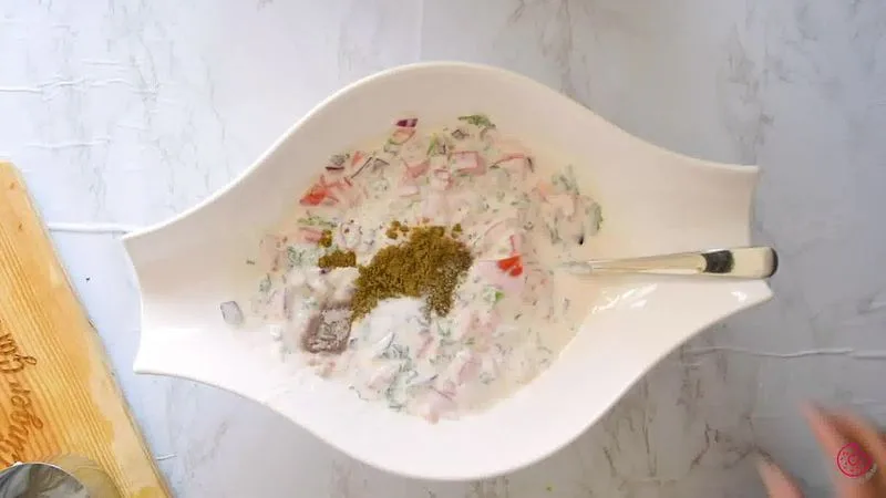 Onion and Tomato Raita