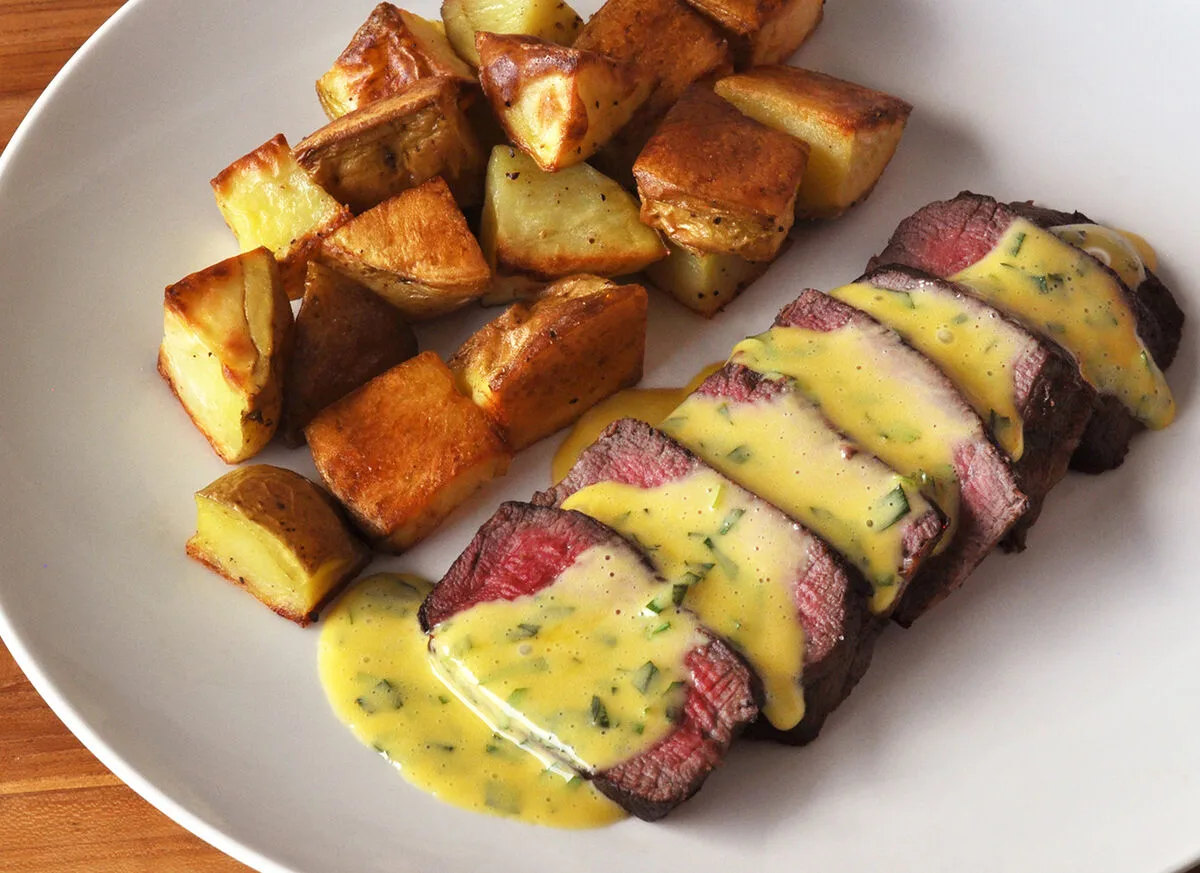 Pork Tenderloin With Bernaise Sauce
