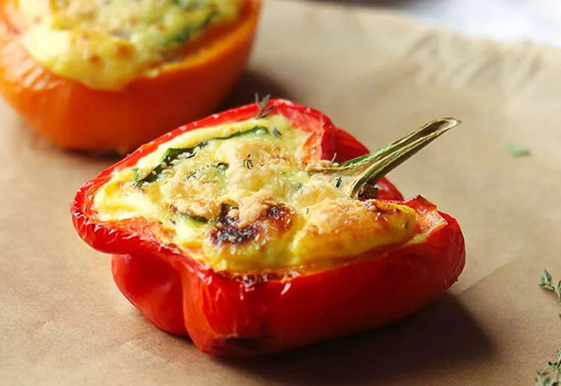 Quiche−Stuffed Peppers