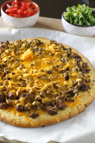 Taco Cornbread Pizza